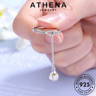 ATHENA JEWELRY Silver พู่กลวง 925 เครื่องประดับ ผู้หญิง ต้นฉบับ เครื่องประดับ แท้ แฟชั่น แหวน เกาหลี เงิน มอยส์ซาไนท์ไดมอนด์ R233