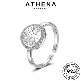 ATHENA JEWELRY เกาหลี เครื่องประดับ เงิน Silver แท้ แฟชั่น ต้นฉบับ ต้นไม้ที่สร้างสรรค์ แหวน ผู้หญิง 925 มอยส์ซาไนท์ไดมอนด์ เครื่องประดับ R238