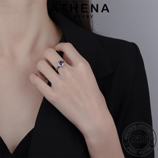 ATHENA JEWELRY แท้ ผู้หญิง เครื่องประดับ ต้นฉบับ วินเทจ แหวน มูนสโตน เครื่องประดับ แฟชั่น เงิน เกาหลี Silver 925 R251