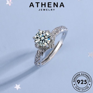 ATHENA JEWELRY แฟชั่น เกาหลี Silver เครื่องประดับ 925 มอยส์ซาไนท์ไดมอนด์ แหวน เงิน ดอกไม้อารมณ์ ต้นฉบับ ผู้หญิง เครื่องประดับ แท้ R258