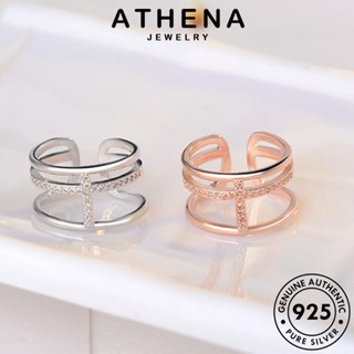 ATHENA JEWELRY ต้นฉบับ โกลด์ เงิน Silver แหวน แท้ ไดมอนด์ เครื่องประดับ มอยส์ซาไนท์ เกาหลี เครื่องประดับ ผู้หญิง ข้ามง่าย 925 แฟชั่น R207