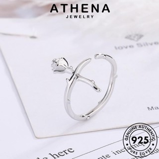 ATHENA JEWELRY เกาหลี กุหลาบหวาน ต้นฉบับ เงิน เครื่องประดับ แฟชั่น แท้ 925 แหวน เครื่องประดับ Silver ผู้หญิง R211