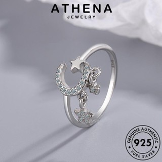 ATHENA JEWELRY เกาหลี จันทร์สด ผู้หญิง มอยส์ซาไนท์ เครื่องประดับ Silver แฟชั่น แหวน แท้ เครื่องประดับ เงิน ต้นฉบับ โกลด์ ไดมอนด์ 925 R212