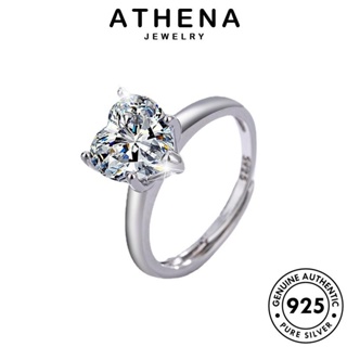 ATHENA JEWELRY เกาหลี ผู้หญิง เงิน เครื่องประดับ มอยส์ซาไนท์ไดมอนด์ แท้ อารมณ์ Silver แหวน 925 แฟชั่น เครื่องประดับ ต้นฉบับ R214