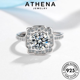 ATHENA JEWELRY มอยส์ซาไนท์ไดมอนด์ 925 เกาหลี เงิน ต้นฉบับ อารมณ์ แฟชั่น เครื่องประดับ ผู้หญิง เครื่องประดับ Silver แหวน แท้ R268