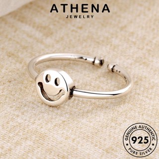 ATHENA JEWELRY เงิน ผู้หญิง เกาหลี เครื่องประดับ แฟชั่น แท้ 925 Silver ต้นฉบับ เครื่องประดับ แหวน รอยยิ้มย้อนยุค R274