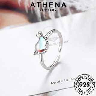 ATHENA JEWELRY Silver วาฬ เกาหลี เครื่องประดับ ต้นฉบับ แท้ 925 ผู้หญิง เครื่องประดับ แหวน แฟชั่น เงิน มูนสโตน R277