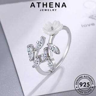 ATHENA JEWELRY เงิน เครื่องประดับ 925 ผู้หญิง เกาหลี มอยส์ซาไนท์ไดมอนด์ ดอกไม้วรรณกรรม แหวน แท้ แฟชั่น Silver เครื่องประดับ ต้นฉบับ R327