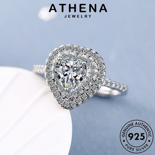 ATHENA JEWELRY แฟชั่น เครื่องประดับ ต้นฉบับ เงิน Silver อารมณ์ เกาหลี มอยส์ซาไนท์ไดมอนด์ แหวน แท้ 925 เครื่องประดับ ผู้หญิง R335