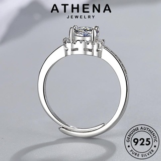 ATHENA JEWELRY เครื่องประดับ 925 เงิน พูด แฟชั่น ต้นฉบับ มอยส์ซาไนท์ไดมอนด์ ผู้หญิง แหวน เกาหลี เครื่องประดับ Silver แท้ R336