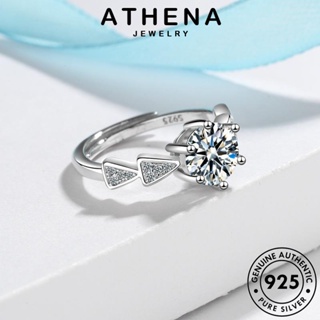 ATHENA JEWELRY เครื่องประดับ เกาหลี 925 เครื่องประดับ แหวน แท้ มอยส์ซาไนท์ไดมอนด์ แฟชั่น เงิน ผู้หญิง ต้นฉบับ แฟชั่น Silver R337