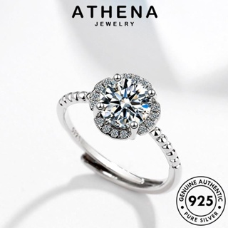 ATHENA JEWELRY Silver มอยส์ซาไนท์ไดมอนด์ เครื่องประดับ ผู้หญิง แท้ แฟชั่น แหวน แฟชั่น ต้นฉบับ เงิน เครื่องประดับ เกาหลี 925 R338