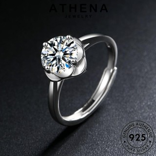 ATHENA JEWELRY แฟชั่น ต้นฉบับ เครื่องประดับ เงิน แหวน เครื่องประดับ แท้ เกาหลี ผู้หญิง Silver มอยส์ซาไนท์ไดมอนด์ 925 ดอกไม้แสนหวาน R414