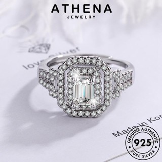 ATHENA JEWELRY Silver ต้นฉบับ แท้ แฟชั่น ผู้หญิง มอยส์ซาไนท์ไดมอนด์ เงิน แฟชั่น เครื่องประดับ เกาหลี แหวน เครื่องประดับ 925 R421