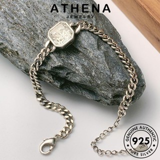 ATHENA JEWELRY กำไล Silver ต้นฉบับ ผู้หญิง ผู้หญิง กำไลข้อมือ เกาหลี เพชรสี่เหลี่ยมแฟชั่น แฟชั่น แท้ มอยส์ซาไนท์ไดมอนด์ เครื่องประดับ เงิน 925 เครื่องประดับ B2