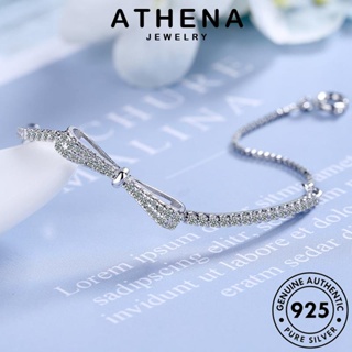 ATHENA JEWELRY มอยส์ซาไนท์ไดมอนด์ Silver กำไลข้อมือ 925 กำไล เกาหลี ต้นฉบับ ผู้หญิง โบว์ที่สง่างาม เครื่องประดับ เงิน แท้ เครื่องประดับ ผู้หญิง แฟชั่น B6