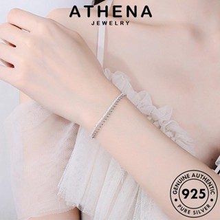 ATHENA JEWELRY แฟชั่น กำไลข้อมือ 925 เครื่องประดับ ผู้หญิง แท้ อารมณ์สองชั้น Silver เงิน ผู้หญิง เกาหลี ต้นฉบับ กำไล เครื่องประดับ B11