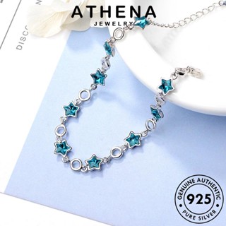 ATHENA JEWELRY ต้นฉบับ ไพลิน กำไลข้อมือ เงิน Silver เครื่องประดับ แฟชั่น แท้ เครื่องประดับ ผู้หญิง กำไล ผู้หญิง 925 ดาวห้าแฉกแฟชั่น เกาหลี B14