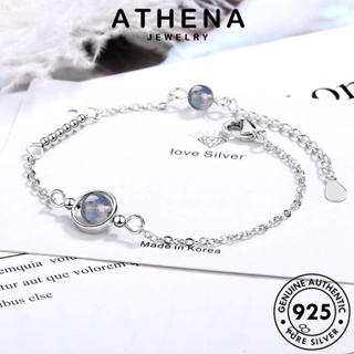 ATHENA JEWELRY 925 แฟชั่น ผู้หญิง เครื่องประดับ เกาหลี Silver ผู้หญิง กำไล ต้นฉบับ ดาวเคราะห์แฟชั่น เงิน เครื่องประดับ มูนสโตน แท้ กำไลข้อมือ B22