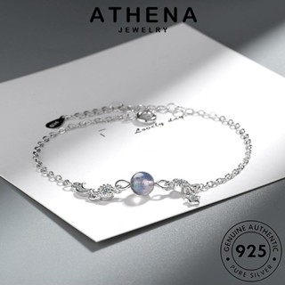 ATHENA JEWELRY เครื่องประดับ ต้นฉบับ กำไล หินไล่ระดับแฟชั่น เครื่องประดับ กำไลข้อมือ มูนสโตน แฟชั่น เงิน Silver แท้ ผู้หญิง ผู้หญิง 925 เกาหลี B25