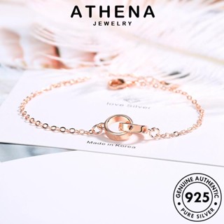 ATHENA JEWELRY กำไลข้อมือ เงิน 925 เครื่องประดับ เกาหลี ทอง เครื่องประดับ Silver ผู้หญิง แหวนคู่แฟชั่น ต้นฉบับ แฟชั่น แท้ ผู้หญิง กำไล B38