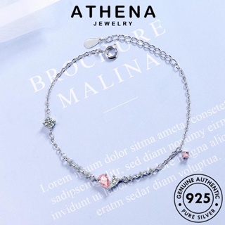 ATHENA JEWELRY มอยส์ซาไนท์ ผู้หญิง เกาหลี ผู้หญิง Silver แท้ กำไลข้อมือ ไดมอนด์ กำไล แฟชั่น เงิน เครื่องประดับ ต้นฉบับ โกลด์ หัวใจน่ารัก เครื่องประดับ 925 B64