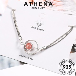 ATHENA JEWELRY แฟชั่น รอบแฟชั่น เครื่องประดับ แท้ 925 เกาหลี สตรอเบอร์รี่คริสตัล กำไล Silver เครื่องประดับ กำไลข้อมือ ผู้หญิง เงิน ต้นฉบับ ผู้หญิง B66