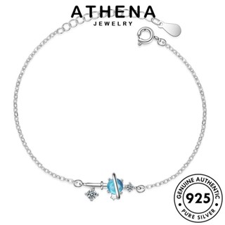 ATHENA JEWELRY Silver ผู้หญิง เกาหลี กำไลข้อมือ ต้นฉบับ กำไล เครื่องประดับ แฟชั่น ท้องฟ้าเต็มไปด้วยดวงดาวที่เรียบง่าย แท้ เครื่องประดับ ผู้หญิง เงิน 925 มูนสโตน B129