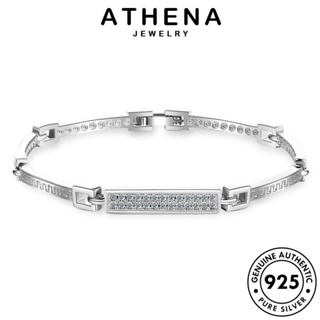 ATHENA JEWELRY ผู้หญิง เจาะเวอร์ชั่นเกาหลี แท้ แฟชั่น 925 โกลด์ ต้นฉบับ ไดมอนด์ เงิน เครื่องประดับ เกาหลี กำไลข้อมือ มอยส์ซาไนท์ เครื่องประดับ ผู้หญิง Silver กำไล B40