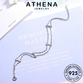 ATHENA JEWELRY ผู้หญิง Silver กำไลข้อมือ ผู้หญิง เครื่องประดับ สองชั้นที่เรียบง่าย เงิน แท้ 925 เกาหลี แฟชั่น กำไล ต้นฉบับ เครื่องประดับ B55