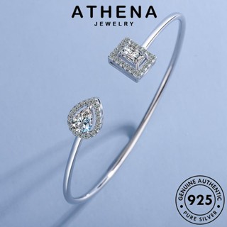 ATHENA JEWELRY มอยส์ซาไนท์ไดมอนด์ บาแกตหวาน แท้ เครื่องประดับ กำไลข้อมือ เงิน ต้นฉบับ ผู้หญิง แฟชั่น ผู้หญิง Silver เกาหลี เครื่องประดับ กำไล 925 B62