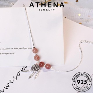 ATHENA JEWELRY แฟชั่น ต้นฉบับ Silver เงิน 925 แท้ กำไล สตรอเบอร์รี่คริสตัล ผู้หญิง ผู้หญิง เครื่องประดับ ตาข่ายดักฝันแฟชั่น เครื่องประดับ กำไลข้อมือ เกาหลี B160