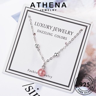 ATHENA JEWELRY เครื่องประดับ 925 ลูกปัดธรรมดา Silver แฟชั่น เกาหลี ผู้หญิง ต้นฉบับ เงิน ผู้หญิง เครื่องประดับ กำไล กำไลข้อมือ แท้ สตรอเบอร์รี่คริสตัล B161