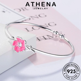 ATHENA JEWELRY กำไล แฟชั่น 925 เครื่องประดับ แท้ เครื่องประดับ ดอกไม้แฟชั่น กำไลข้อมือ ต้นฉบับ ผู้หญิง Silver เกาหลี เงิน ผู้หญิง B176