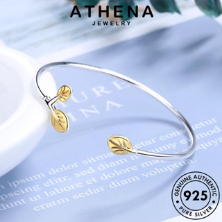 ATHENA JEWELRY ผู้หญิง ทอง เครื่องประดับ ใบไม้ธรรมดา ต้นฉบับ เงิน ผู้หญิง กำไล เครื่องประดับ กำไลข้อมือ เกาหลี แฟชั่น แท้ Silver 925 B190