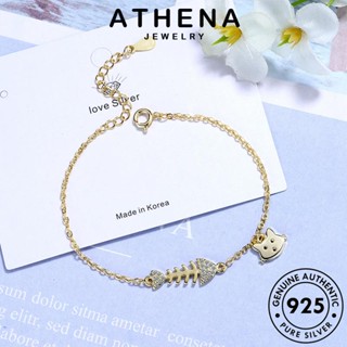 ATHENA JEWELRY เครื่องประดับ Silver 925 กำไลข้อมือ แท้ แมวเกาหลี ผู้หญิง เกาหลี ต้นฉบับ ผู้หญิง กำไล เงิน ทอง เครื่องประดับ แฟชั่น B137