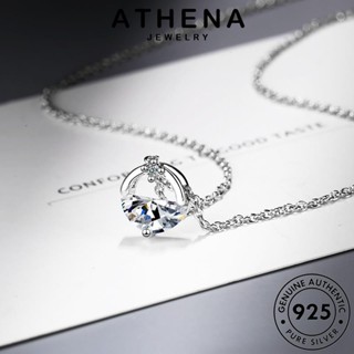 ATHENA JEWELRY เครื่องประดับ จี้ เงิน 925 ต้นฉบับ ไพลิน แฟชั่น วัง เกาหลี ที่เรียบง่าย สร้อยคอ Silver แท้ เครื่องประดับ ผู้หญิง N39