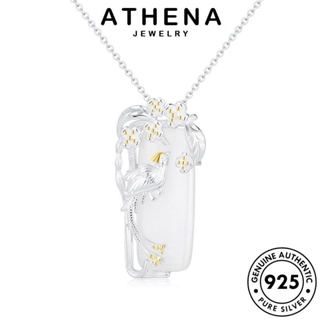 ATHENA JEWELRY เครื่องประดับ Silver แท้ เกาหลี จี้ เงิน 925 ผู้หญิง แฟชั่น สร้อยคอ เครื่องประดับ สาขานก ต้นฉบับ N52