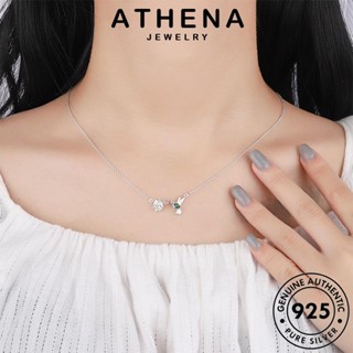 ATHENA JEWELRY เครื่องประดับ สร้อยคอ 925 เงิน จี้ ต้นฉบับ ผู้หญิง Silver แฟชั่น เครื่องประดับ สาขาน่ารัก มรกต เกาหลี แท้ N54