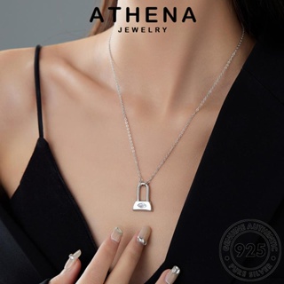 ATHENA JEWELRY เครื่องประดับ แฟชั่น ล็อคง่าย เครื่องประดับ แท้ เกาหลี สร้อยคอ ต้นฉบับ Silver 925 เงิน จี้ ผู้หญิง N11