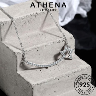 ATHENA JEWELRY แฟชั่น เงิน มอยส์ซาไนท์ไดมอนด์ ดาราแฟชั่น ผู้หญิง ต้นฉบับ สร้อยคอ แท้ Silver เครื่องประดับ เครื่องประดับ 925 จี้ เกาหลี N13