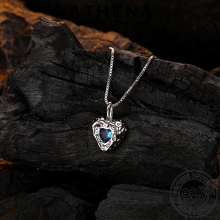 ATHENA JEWELRY ไพลิน แฟชั่น 925 เครื่องประดับ เกาหลี Silver ผู้หญิง จี้ เครื่องประดับ รักแฟชั่น สร้อยคอ เงิน ต้นฉบับ แท้ N16