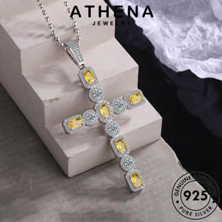 ATHENA JEWELRY จี้ 925 เกาหลี ผู้หญิง ต้นฉบับ ไดมอนด์ เงิน แฟชั่น สร้อยคอ มอยส์ซาไนท์ ข้ามเกาหลี เครื่องประดับ Silver โกลด์ เครื่องประดับ แท้ N19