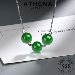 ATHENA JEWELRY สร้อยคอ แท้ จี้ ผู้หญิง Silver 925 เครื่องประดับ ต้นฉบับ เกาหลี แฟชั่น มรกต ลูกปัดแฟชั่น เครื่องประดับ เงิน N21