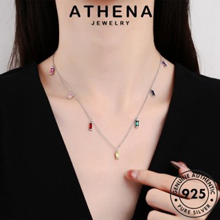 ATHENA JEWELRY จี้ ทองซิทริน สร้อยคอ แฟชั่น พู่อารมณ์ แท้ เกาหลี เครื่องประดับ ผู้หญิง Silver ต้นฉบับ เงิน 925 เครื่องประดับ N64