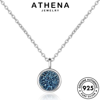 ATHENA JEWELRY เกาหลี แท้ Silver แฟชั่น ไพลิน 925 จี้ ผู้หญิง ต้นฉบับ เครื่องประดับ สร้อยคอ เงิน เครื่องประดับ ท้องฟ้าเต็มไปด้วยดวงดาวแฟชั่น N72