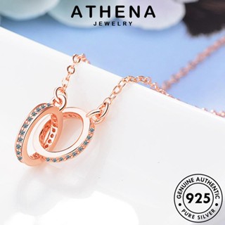 ATHENA JEWELRY ต้นฉบับ โกลด์ เครื่องประดับ มอยส์ซาไนท์ 925 ผู้หญิง สร้อยคอ Silver เครื่องประดับ เกาหลี จี้ แหวนคู่ที่เรียบง่าย แท้ ไดมอนด์ เงิน แฟชั่น N77