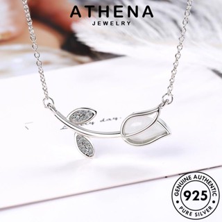 ATHENA JEWELRY แท้ สร้อยคอ 925 เกาหลี กุหลาบวินเทจ Silver เครื่องประดับ เครื่องประดับ แฟชั่น ผู้หญิง จี้ ต้นฉบับ เงิน N91