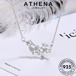 ATHENA JEWELRY มอยส์ซาไนท์ไดมอนด์ แท้ จี้ เครื่องประดับ ต้นฉบับ Silver เกาหลี 925 สร้อยคอ แฟชั่น ผีเสื้ออารมณ์ เงิน ผู้หญิง เครื่องประดับ N111