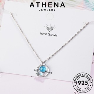 ATHENA JEWELRY เครื่องประดับ จี้ สร้อยคอ ดาวเคราะห์แฟชั่น แท้ 925 Silver เครื่องประดับ ผู้หญิง เงิน แฟชั่น เกาหลี ต้นฉบับ มูนสโตน N127